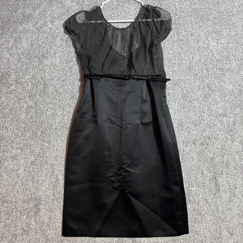 Tahari Arthur S Levine Dress Sz 8 Twee Retro 50s 60s Silk Parisian Office Chic